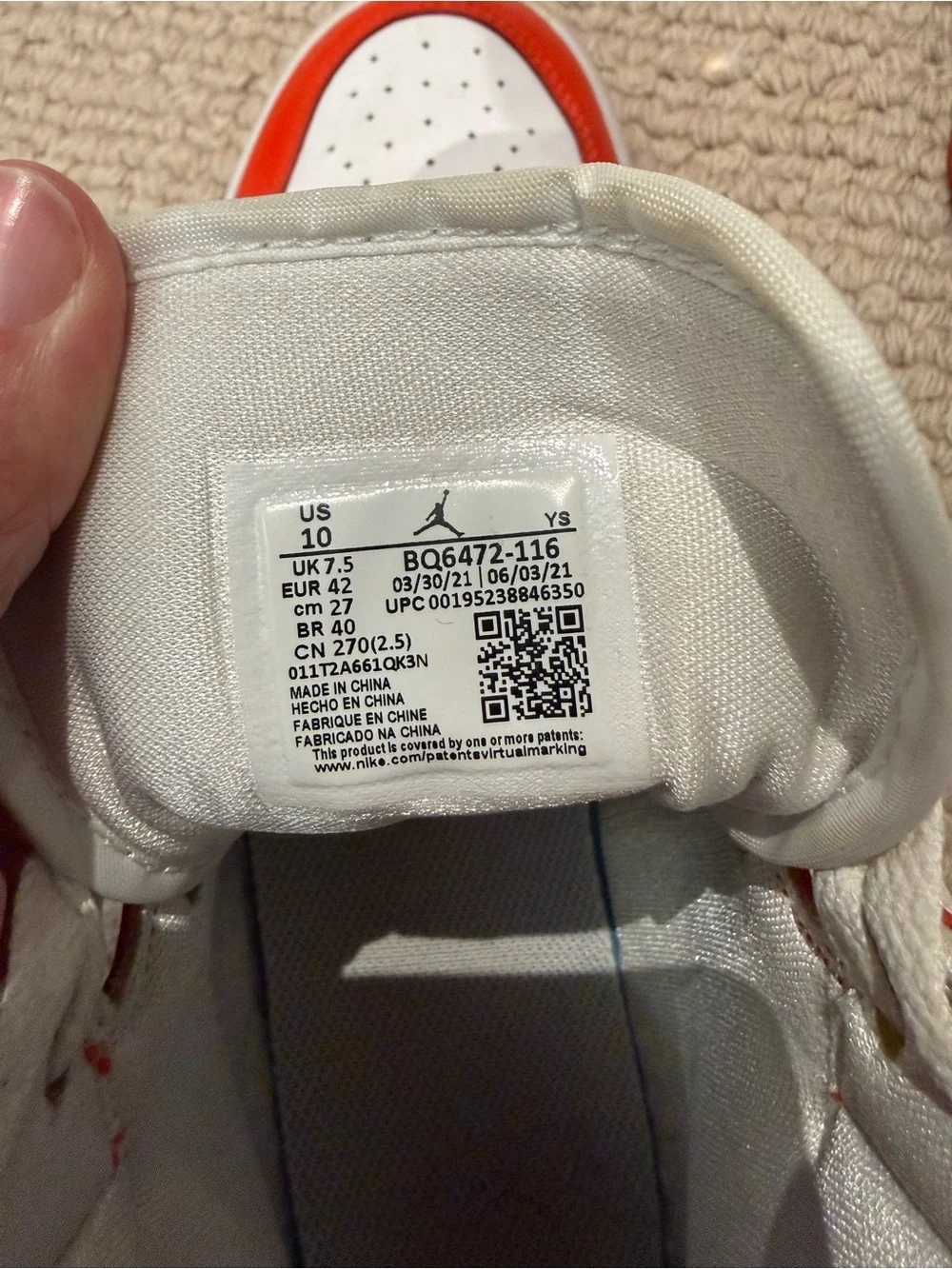 Women’s Air Jordan 1 Mid in Habanero - Picture 4 of 5